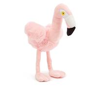 Zappi Co Peluche Riciclato al 100%, Fenicottero (20cm di lunghezza) Morbido, soffice, ecologico, collezione di animali per neonati, primo bambino