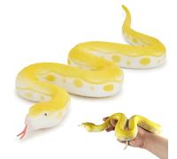Zappi Co Serpente di gomma realistico in pitone dorato, ecologico e atossico, perfetto per Halloween, ambienti educativi e scherzi