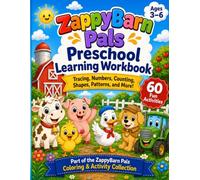 ZappyBarn Pals Preschool Learning Workbook: Fun ABC Tracing, Number Practice, Shapes, Counting, Matching, and Coloring for Ages 3-6