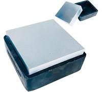 ZAPTON Blocco da banco in acciaio da 5,1 cm con blocco in gomma da 6,5 cm || Incudine per gioiellieri, ideale per la riparazione e la realizzazione di gioielli, timbratura di metalli e lavori di hobby