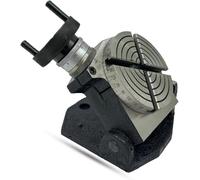 ZAPTON Tavola rotante inclinabile da 100 mm per fresatrici, finitura nera rugosa, design a 4 scanalature, rapporto caldo ad alta precisione (36 x 1) per prestazioni di fresatura migliorate