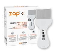 ZAP'X - Pettine antipidocchi e lendini manuale, ergonomico, adatto alla forma del cranio, in acciaio inossidabile