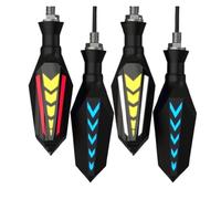 ZAPYVET 2 In 1 Indicatori di direzione for motociclette che scorrono a doppia faccia LUCE Indicatori di direzione Relè incorporato Lampeggiante Lampeggiante Universale M10 Impermeabile Indicatore di d