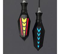 ZAPYVET 2 In 1 Indicatori di direzione for motociclette che scorrono a doppia faccia LUCE Indicatori di direzione Relè incorporato Lampeggiante Lampeggiante Universale M10 Impermeabile Indicatore di d
