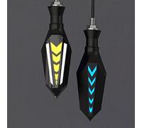 ZAPYVET 2 In 1 Indicatori di direzione for motociclette che scorrono a doppia faccia LUCE Indicatori di direzione Relè incorporato Lampeggiante Lampeggiante Universale M10 Impermeabile Indicatore di d