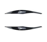 ZAPYVET 2 pz ABS Gloss Nero Faro Sopracciglia Palpebra, for, for Serie 3 E90 E91 2005 2006 2007 2008 2009 2010 2011 Berlina Touring Pellicola Oscurante per fari(Carbon Look)