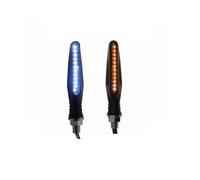 ZAPYVET 2 pz Moto 24 LED Indicatore di direzione Lampeggiatore Luci di marcia diurna Acqua corrente Lampeggiatore Coda Arresto Lampada freno Rosso Bianco Indicatore di direzione per moto(2pcs Amber an