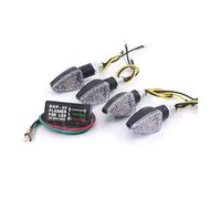 ZAPYVET 4 pezzi di luce e 1 pezzo relè lampeggiatore universale 15 LED LUCE for moto indicatore direzione luminoso blu ambra lampeggiante Indicatore di direzione per moto