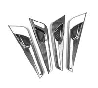 ZAPYVET 4 pezzi modanature interne in fibra di carbonio maniglia interna della ciotola pannello decorativo rivestimento della copertura, for EV6 2021 2022 LHD Rivestimento per maniglia portiera auto