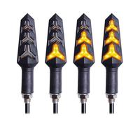 ZAPYVET 4PCS Moto Indicatori di direzione Luce Costruito Lampeggiatore Relè 12LED Che Scorre Indicatori di direzione Moto Indicatori di direzione 12V Impermeabile Indicatore di direzione per moto