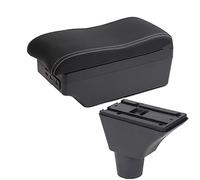 ZAPYVET Accessori auto, for Citroen, for Berlingo Bracciolo for auto Scatola for bracciolo for auto Scatola portaoggetti interna for console centrale USB Bracciolo per auto(BLACK C White Line 7usb)