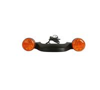 ZAPYVET Barra luminosa for indicatori di direzione posteriori for moto, for Harley, Street Glide Road Glide 2010-2019 Indicatore di direzione per moto(Black Orange)
