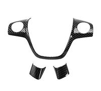 ZAPYVET Decorazione dell'autoadesivo della copertura del rivestimento del volante, for Ford, for Focus 3 MK3 (2012-2014), for KUGA 2013-2015, 1 pz Accessori Car Styling Adesivo per coprivolante(Carbon