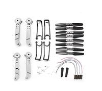 ZAPYVET Eliche Lame Ricambi E88 Braccio pieghevole for drone con ingranaggi Protezione motore, for LS-E525 Rc Quadcopter Sostituzione del braccio del drone(Old E88 E525 gray)
