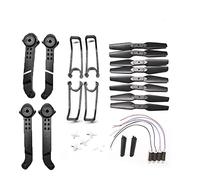 ZAPYVET Eliche Lame Ricambi E88 Braccio pieghevole for drone con ingranaggi Protezione motore, for LS-E525 Rc Quadcopter Sostituzione del braccio del drone(Old E88 E525 black)