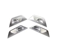 ZAPYVET For 3008 GT 2016 2017 2018 ABS Cromato Opaco Interno Auto Maniglia Della Porta Ciotola Copertura Coperture Decorazione di Interni Trim 4 pz/set Rivestimento per maniglia portiera auto(BLACK Ab