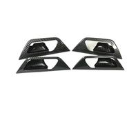 ZAPYVET For 3008 GT 2016 2017 2018 ABS Cromato Opaco Interno Auto Maniglia Della Porta Ciotola Copertura Coperture Decorazione di Interni Trim 4 pz/set Rivestimento per maniglia portiera auto(BLACK Ab