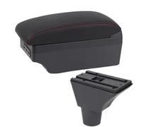 ZAPYVET For Citroen, C3 C4 Box bracciolo Console centrale Scatola portaoggetti centrale Accessori portabicchieri Accessori for auto di ricarica USB Bracciolo per auto(BLACK C1 Red Line 7usb)