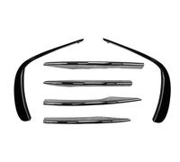 ZAPYVET for, Classe E W213 E260 E300 2021-2023 Paraurti anteriore auto Presa d'aria laterale Spoiler Telaio Splitter Sopracciglio Copertura della presa d'aria del fendinebbia del p(Glossy Black)