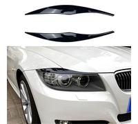 ZAPYVET for Serie 3 E90 E91 Berlina 2005-2012 ABS Sopracciglia for fari Anteriori Copertura for palpebre fari Accessori for Lo Styling Pellicola Oscurante per fari(Piano Black)