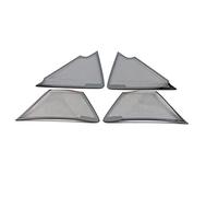 ZAPYVET In acciaio inox pannello porta altoparlante copertura cornice adesivo modanatura accessori, for Mazda, CX-30 2020 Rivestimento per altoparlanti auto(Brushed Black A)