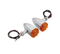 ZAPYVET Indicatore di direzione nero cromato da 10 mm, for clienti Harley, Sportster Cruiser Softail Indicatore di direzione per moto(Chrome)