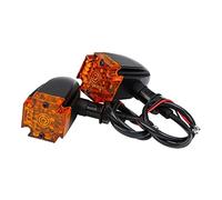 ZAPYVET Indicatore di direzione nero cromato da 10 mm, for clienti Harley, Sportster Cruiser Softail Indicatore di direzione per moto(Schwarz)