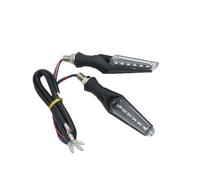 ZAPYVET Indicatori di direzione del motociclo a doppio lato 10LED Indicatori di direzione lampeggianti Lampada flessibile adatta for Bobber Cafe Racer Custom Ambra Blu Indicatore di direzione per moto