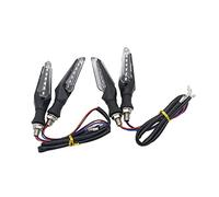 ZAPYVET Indicatori di direzione del motociclo a doppio lato 10LED Indicatori di direzione lampeggianti Lampada flessibile adatta for Bobber Cafe Racer Custom Ambra Blu Indicatore di direzione per moto