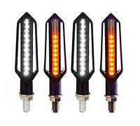 ZAPYVET Indicatori di direzione for moto 24LED Lampeggiatore for moto impermeabile Relè incorporato Indicatore di direzione Indicatore di direzione DRL Lampeggiatore Indicatore di direzione per moto(4