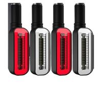 ZAPYVET Indicatori di direzione for moto Relè integrato Luce for moto Arresto impermeabile DRL Lampeggiatore for moto Indicatori di direzione universali Indicatore di direzione per moto(2 Red 2 White)
