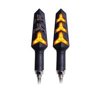 ZAPYVET Indicatori di direzione LUCI for lampeggiatore for moto Indicatori di direzione scorrevoli Relè incorporato Frecce for moto Luce freno pieghevole Indicatore di direzione per moto(2pcs Yellow)