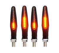 ZAPYVET Indicatori di direzione LUCI Luce for moto 335SMD Illuminazione flash Lampeggiante che scorre IP68 Luce di segnale di arresto moto pieghevole Indicatore di direzione per moto(4PCS Yellow)