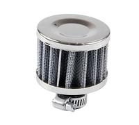 ZAPYVET Interfaccia Filtro Aria da 12 mm Filtri Aria for motociclette Auto Cold, for Mini, Filtro aspirazione Aria Fredda a Cono for Auto Turbo Vent Sfiato Basamento Filtro Aria per Moto(Silver)