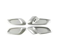 ZAPYVET Interni Car Styling Maniglia interna della ciotola Copertura Trim Decorazione for LHD, for KADJAR 2015 2016 Accessori 4 pezzi/set Rivestimento per maniglia portiera auto(BLACK Abs Chrome)