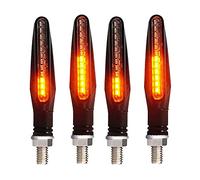 ZAPYVET LUCE Indicatori di direzione Luce for Moto 12 * 335SMD Coda Lampeggiatore Acqua Che Scorre Lampeggiante IP68 Moto Pieghevole Luci Lampeggianti Indicatore di direzione per moto(4 Pcs Yellow)