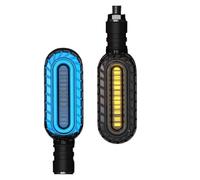 ZAPYVET LUCE Indicatori di direzione Segnali di arresto del motociclo DRL Lampeggiatore for acqua che scorre 2 in 1 Lampeggiante Lampada di coda Luce freno universale M10 Indicatore di direzione per m