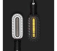 ZAPYVET LUCE Indicatori di direzione Segnali di arresto del motociclo DRL Lampeggiatore for acqua che scorre 2 in 1 Lampeggiante Lampada di coda Luce freno universale M10 Indicatore di direzione per m