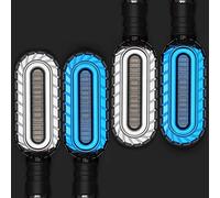 ZAPYVET LUCE Indicatori di direzione Segnali di arresto del motociclo DRL Lampeggiatore for acqua che scorre 2 in 1 Lampeggiante Lampada di coda Luce freno universale M10 Indicatore di direzione per m