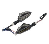 ZAPYVET LUCE sterzo moto Indicatore di direzione Luci diurne Segnali lampada Indicatori Lampeggianti 3 fili Ambra Blu Impermeabile Indicatore di direzione per moto(2pcs)