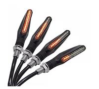 ZAPYVET Luce universale for sfarfallio dell'acqua che scorre Indicatori di direzione del motociclo Indicatori di direzione Lampada flessibile pieghevole color ambra 12V Indicatore di direzione per mot