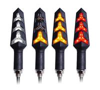 ZAPYVET LUCE universale Indicatori di direzione Indicatori di direzione for moto impermeabili Relè incorporato Lampeggiante DRL Lampada di arresto Illuminazione freno Indicatore di direzione per moto(
