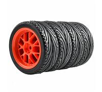 ZAPYVET Pneumatici e Ruote con Impugnatura 4 Pezzi, for HSP, for HPI, 1:10 On-Road Speed Car RC 907-8010 Set di Ruote da Corsa RC(907R-8010)