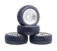 ZAPYVET Pneumatici in Gomma da Rally con Offset 3 mm/6 mm/9 mm, for HSP, Auto su Strada 1:10 RC 2084-7004 Set di Ruote da Corsa RC(2084-7004-Offset9mm)