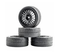 ZAPYVET Set di Ruote Grip Tires, for HSP, for HPI, 1/10 1:10 On-Road Car RC Rim04-6088 Set di Ruote da Corsa RC(Rim04H-6088)
