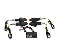 ZAPYVET Universale Del Motociclo Lampeggiante 14LED Indicatore di Direzione Della Lampada Luce Ambra Relè Lampeggiatore 12V Indicatore di direzione per moto(4pcs 1pcs Relay)