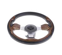 ZAPYVET Volante for barca marina da 12,6 pollici e 320 mm con adattatore for chiave conica da 3/4 pollici, 3 razze non direzionali Timone per barca