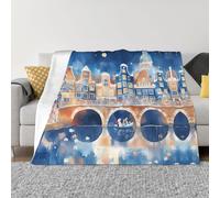 ZAQXSWCDEV Bridges In The City, coperta in micropile ultra morbida, leggera, resistente ai pelucchi, per letto, divano, campeggio e viaggi, disponibile in quattro misure con una sensazione vellutata