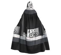 ZAQXSWCDEV Mantello con cappuccio The Bicycle Next To The House, design con stampa su tutta la superficie, materiale in poliestere, comodo e resistente, perfetto per Halloween, cosplay e altro ancora