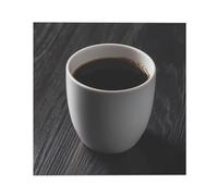 ZAQXSWCDEV Poster decorativo su tela con motivo caffè sul tavolo, design completamente stampato, materiale in fibra di perla, finitura lucida, adatto per salotti, camere da letto e molto altro ancora